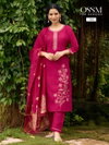 Shagun By Ossm Viscose Roman Silk Kurti With Bottom Dupatta Orders In India